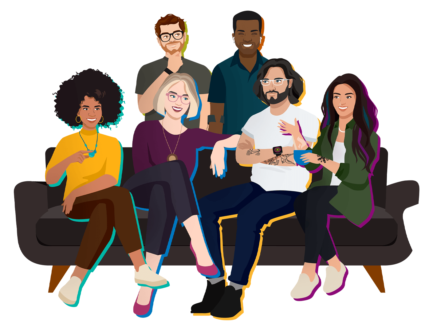 The binge-worthy PMQ series follows six diverse characters.